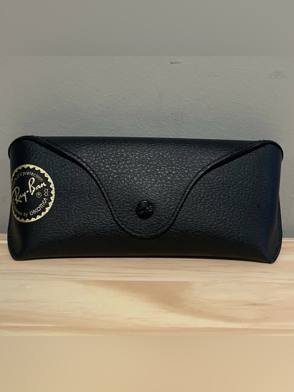 Ray-Ban Black Sunglasses Case with Gold Logo